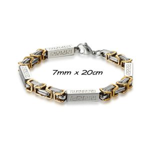 LN053 LẮC TAY NAM Titan ZICZAC 7LY mạ vàng CÁCH ĐIỆU