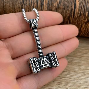 MD103a Mặt dây chuyền Titanbúa Thor phong cách Viking