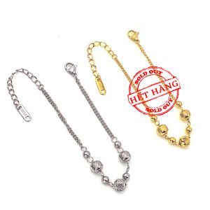 TA439f Lắc tay nữ titan bi cách điệu