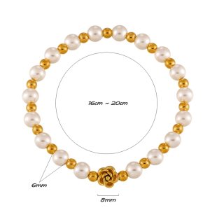 TA663 Vòng tay titan hoa hồng