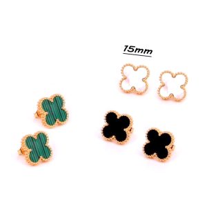 TB135a Bông tai titan hoa 4 cánh van cleef LV