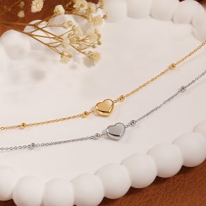 TA448 Lắc tay nữ titan trái tim