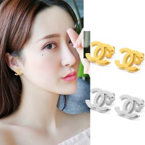 TB118 Bông tai titan chanel phun cát