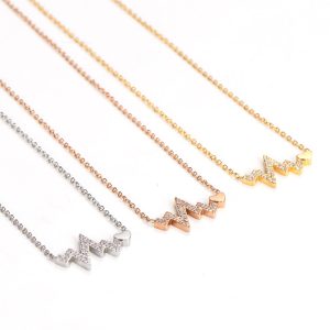 TN152 Dây chuyền titan nhip tim đính đá cao cấp