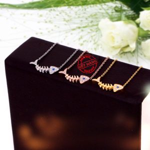 TN376 Dây chuyền titan hình xương cá