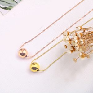 TN470 Dây chuyền mì titan 1 viên bi tròn