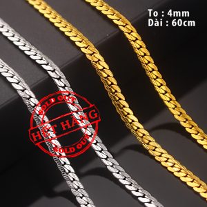 TN618 Dây chuyền nữ titan lặc đơn chạm viền 4lycực đẹp