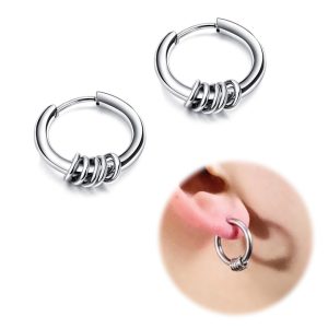 BT393 Bông tai inox khoen tròn thời trang Kpop