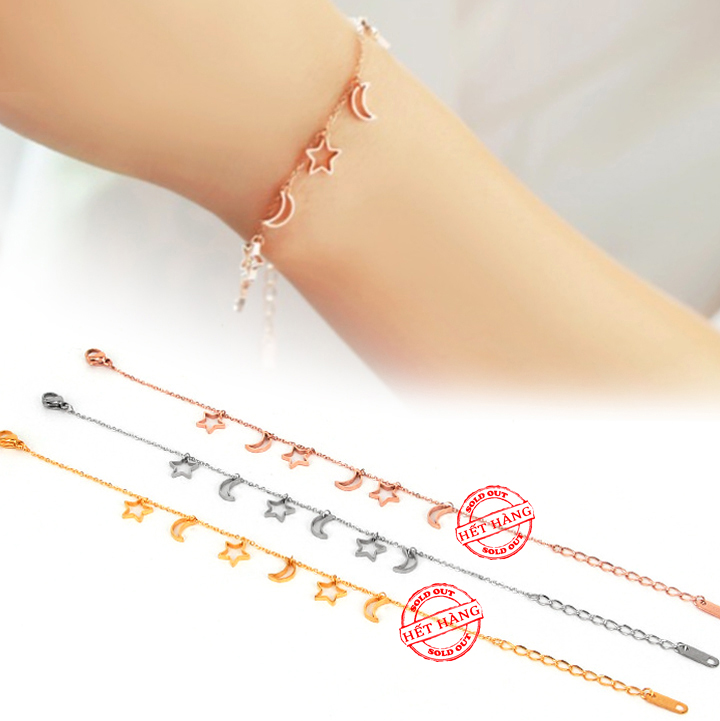 TA251 Lắc tay titan trăng sao