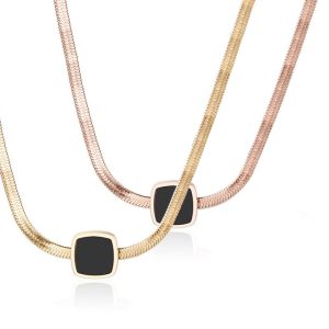 TN139 Dây chuyền titan mì dẹp mặt vuông