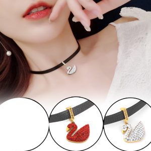 TN292 Dây chuyền choker titan thiên nga