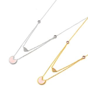 TN524 Dây chuyền titan 2 tầng thời trang
