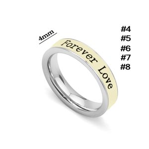 N006 Nhẫn inox chữ forever love
