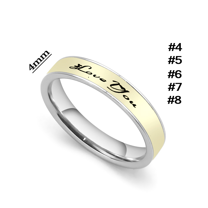 N007 Nhẫn inox chữ love you