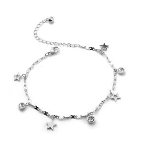 TA654 Lắc chân titan ngôi sao cách điệu