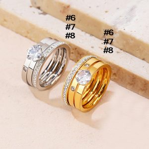 TC024 set combo 3 chiếc nhẫn nữ titan thời trang hàn quốc
