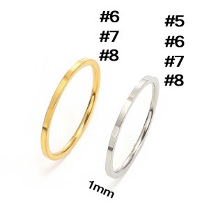 TC145 Nhẫn titan trơn mảng mỏng 1mm (Size 5678)