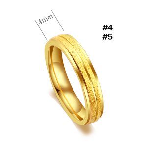 TC320 Nhẫn titan 2 sọc phun cát bảng 4mm (Size 45)