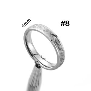 TC322 Nhẫn titan phun cát bảng 4mm (Size 8)
