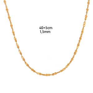 TN805 Dây chuyền nữ titan trơn không mặt kiểu số 8