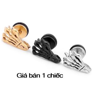 BT034 Bông tai nam inox móng vút của quỉ độc đáo cá tính