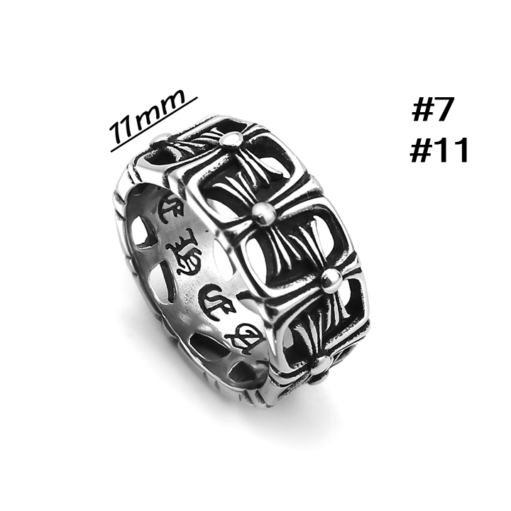 N627 Nhẫn nam Titan chrome heart ( Size 7-11)