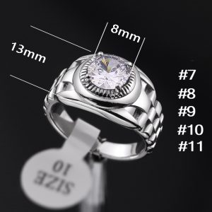 TC325 Nhẫn titan nam phong cách rolex