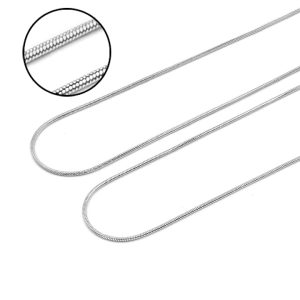 TN676 Dây chuyền sợi mì titan trơn không mặt