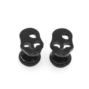 BT215 Bông tai tạ đen inox đầu lâu thời trang hàn quốc
